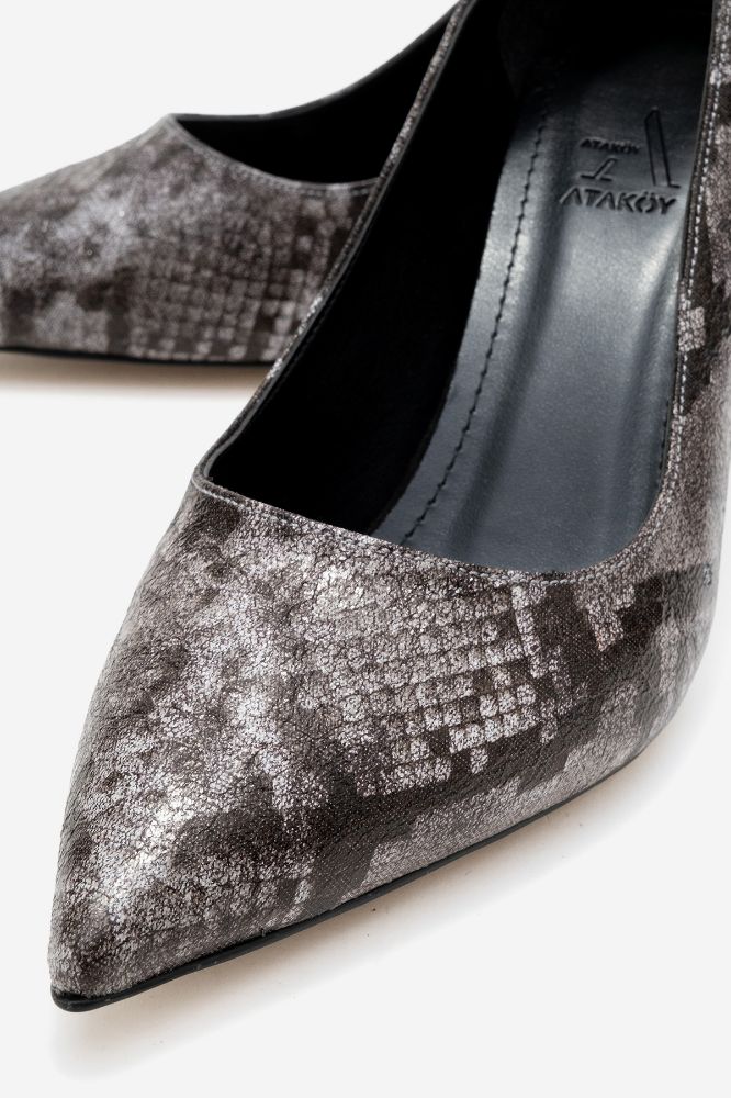 Kadın Stıletto SIYAH YILAN ERC177 resmi