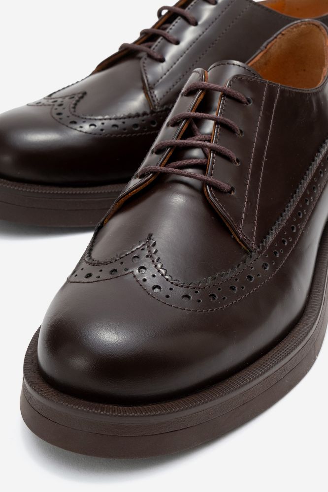 Kadın Deri Oxford Ayakkabı KAHVE PNC1448 resmi