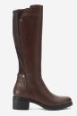Kadın Deri Topuklu Çizme KAHVE PNC516