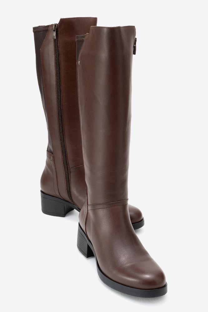 kadin-deri-topuklu-cizme-KAHVE-PNC516-0101392_0