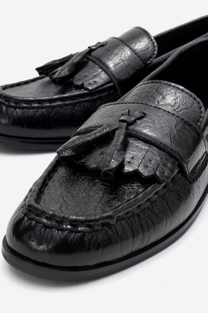 kadin-puskullu-loafer-SIYAH METALIK-YKL06-0101429_0