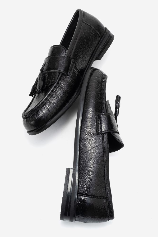 kadin-puskullu-loafer-SIYAH METALIK-YKL06-0101432_0