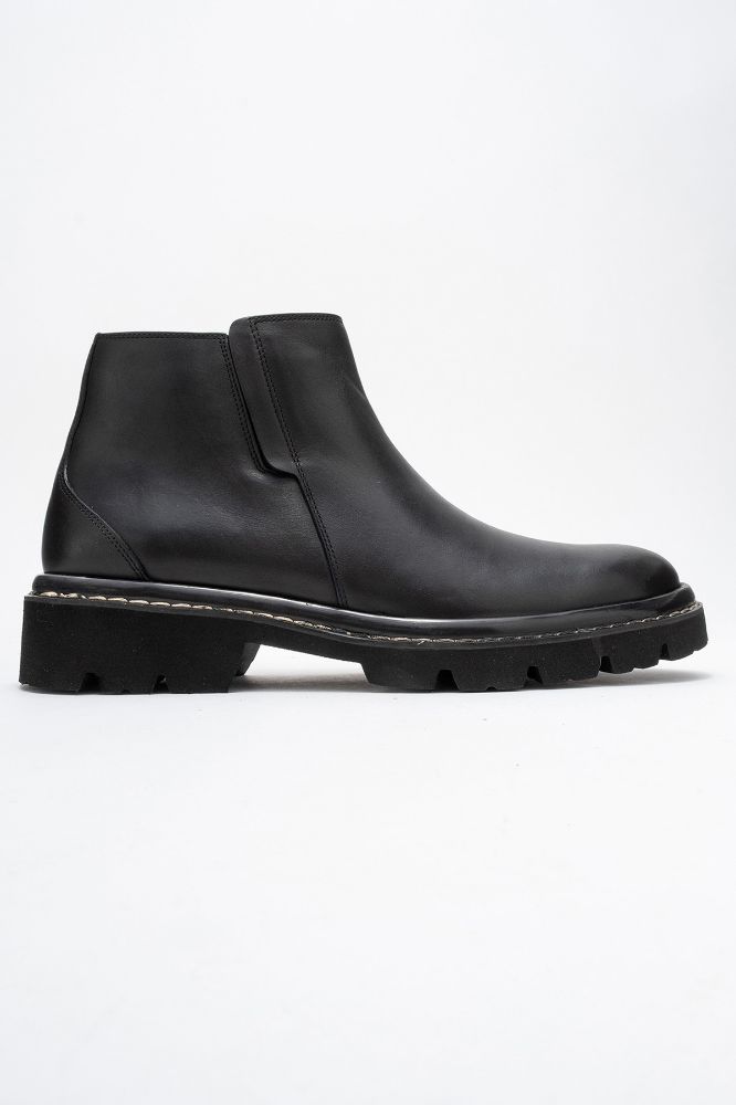 Erkek Deri Bot SIYAH GLR8785 resmi