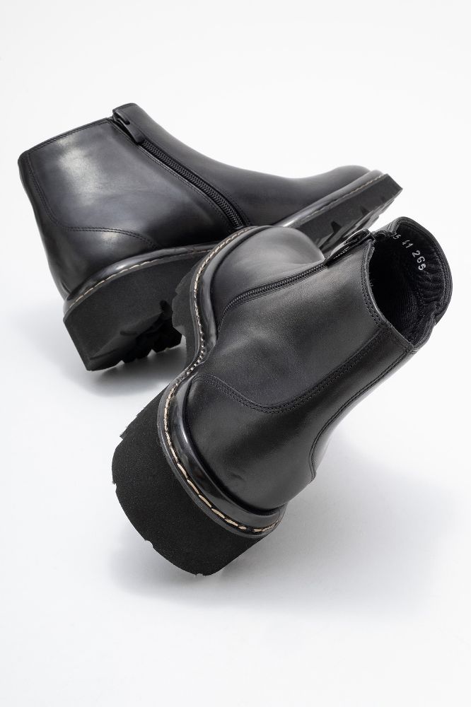 Erkek Deri Bot SIYAH GLR8785 resmi