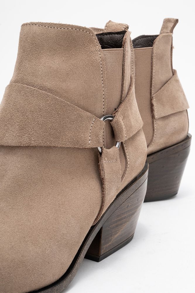 Kadın Kalın Topuklu Western Bot VIZON SUET HKN1563 resmi