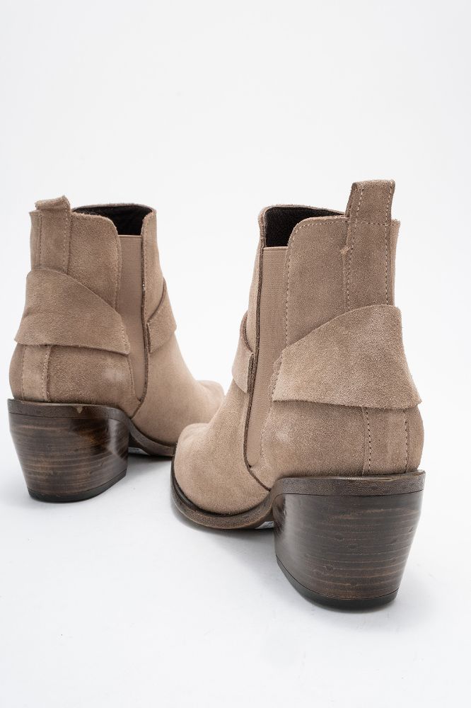 Kadın Kalın Topuklu Western Bot VIZON SUET HKN1563 resmi