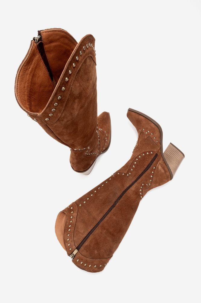 kadin-deri-zimba-detayli-western-cizme-TABA SUET-HKN1608-0101797_0