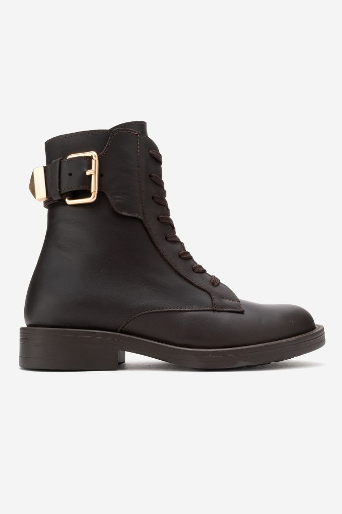 Kadın Deri Postal Bot KAHVE OK2558 resmi