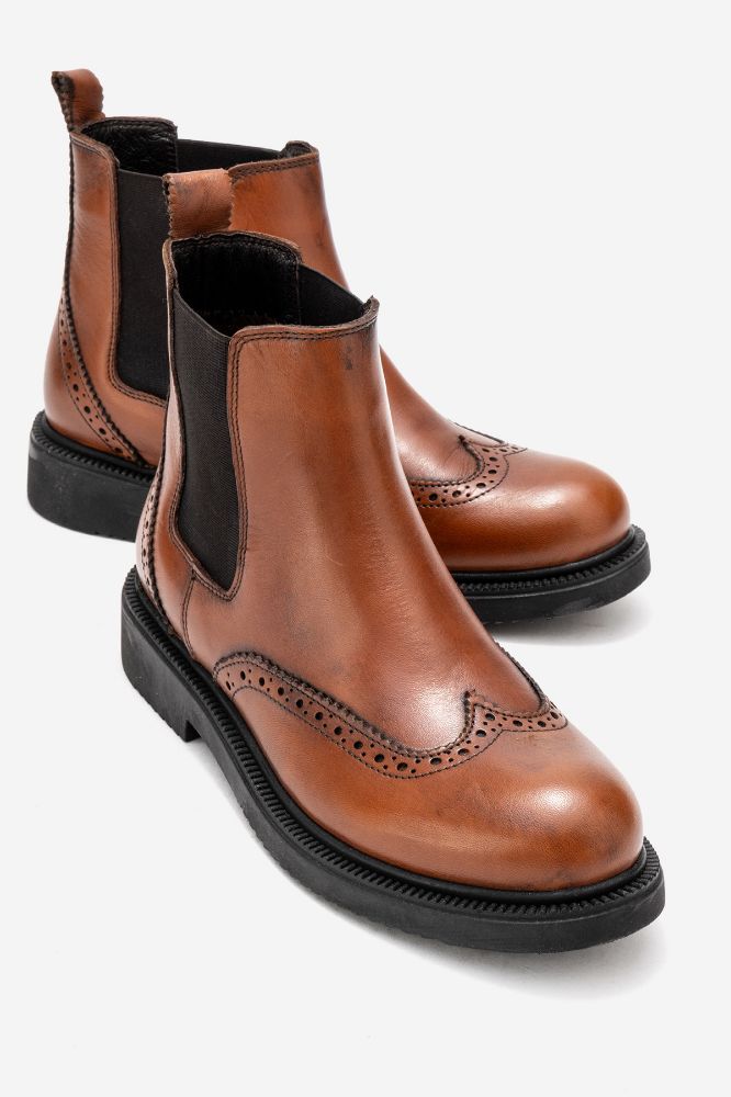 Kadın Deri Lastikli Bilekte Bot TABA PNC126 resmi