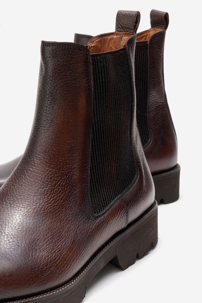 Erkek Deri Lastikli Bot KAHVE FLOTER GLR8777 resmi