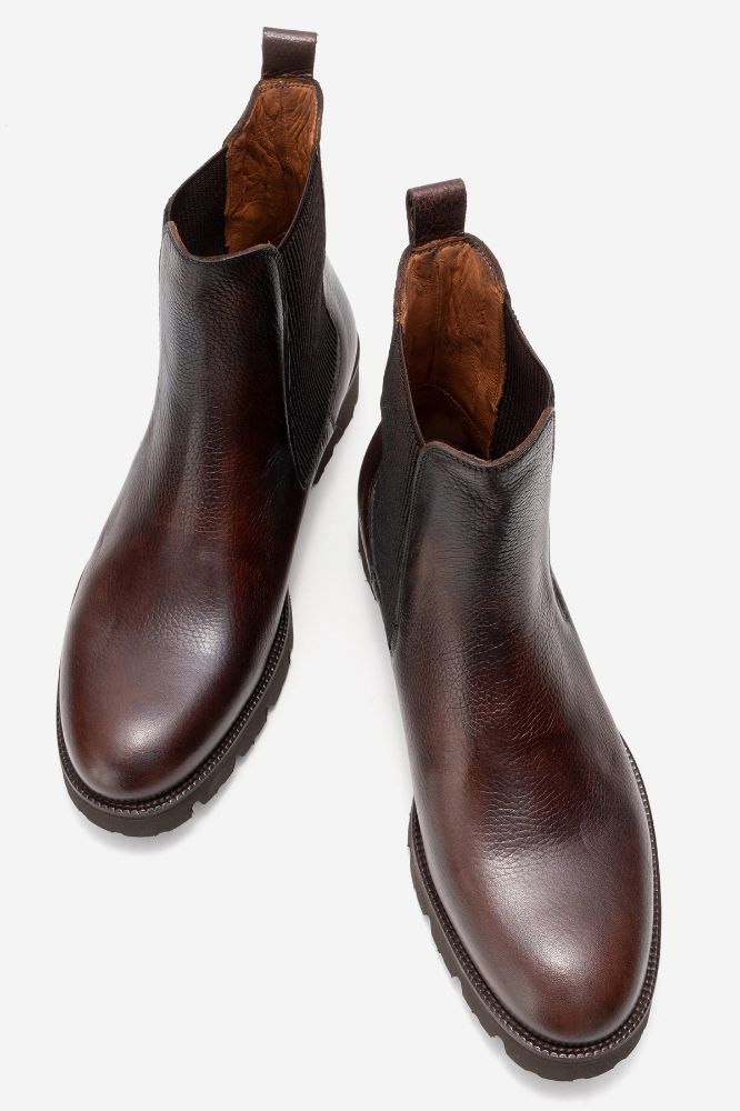 Erkek Deri Lastikli Bot KAHVE FLOTER GLR8777 resmi