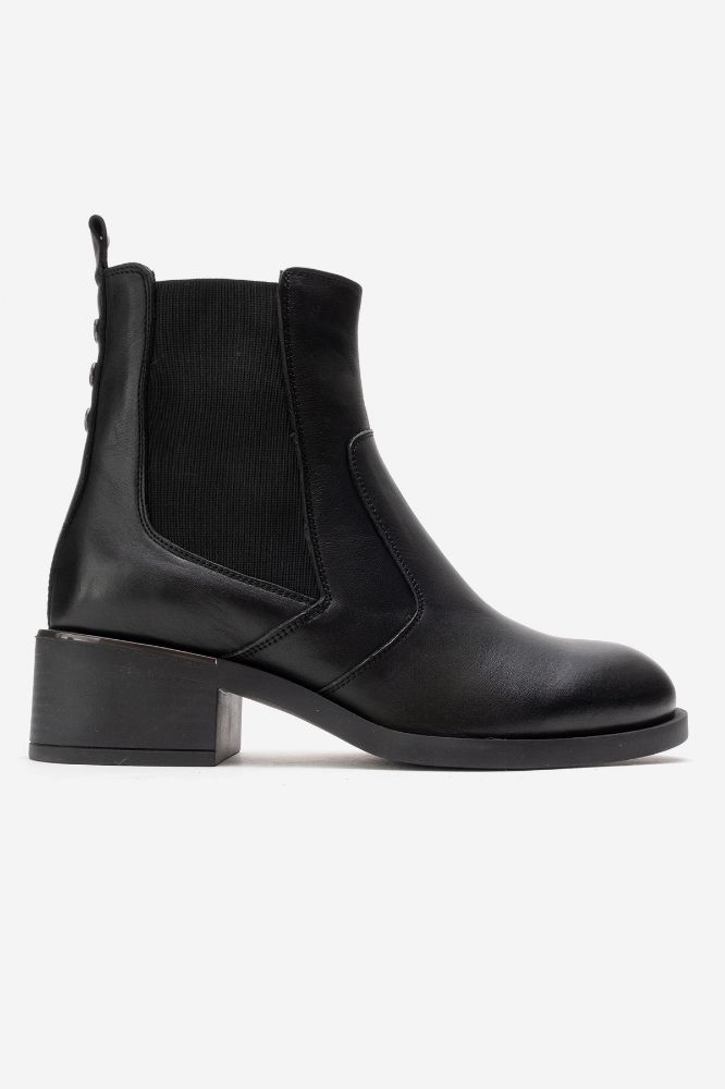 Kadın Deri Lastikli Topuklu Bot SIYAH PNC1484 resmi