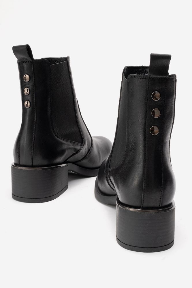 Kadın Deri Lastikli Topuklu Bot SIYAH PNC1484 resmi