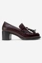 Kadın Deri Püsküllü Topuklu Ayakkabı BORDO KIRISIK RUGAN PNC1495