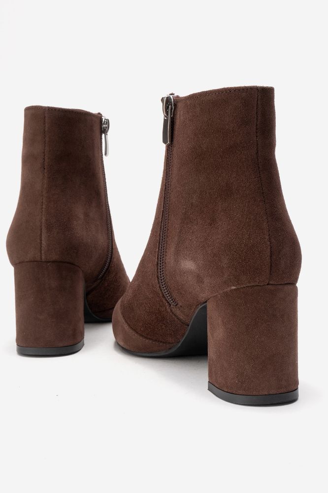 Kadın Deri Kalın Topuklu Bot KAHVE SUET PYZ1924 resmi