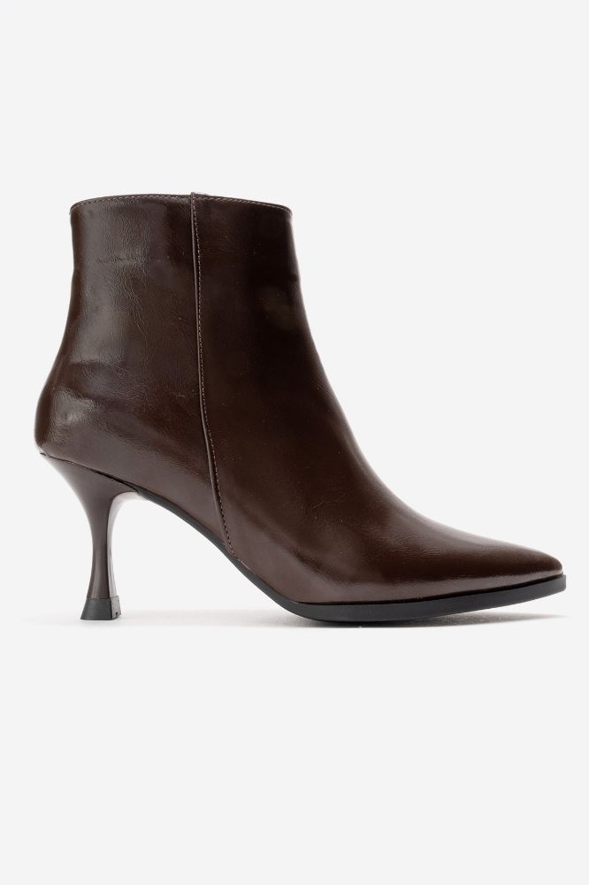 Kadın İnce Topuklu Bot KAHVE RUSTIK YKL608 resmi