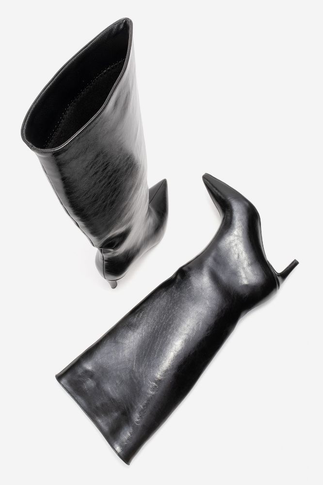 kadin-ince-topuklu-cizme-SIYAH KIRIŞIK-ERC3125-0102237_0