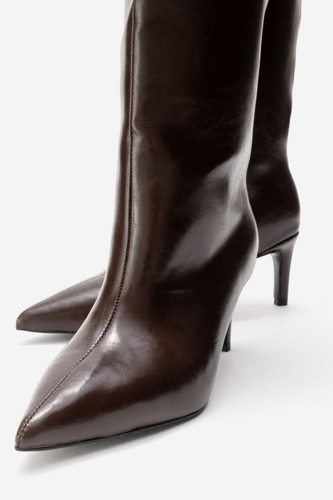 kadin-ince-topuklu-cizme-KAHVE KIRISIK-ERC3125-0102240_0