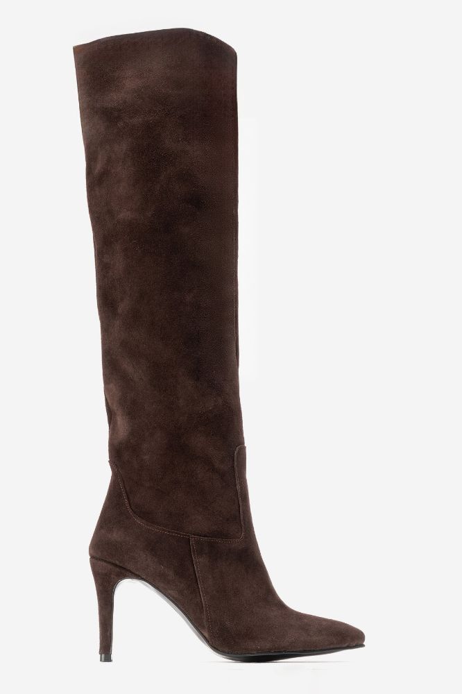 kadin-deri-ince-topuklu-diz-ustu-cizme-KAHVE SUET-LOOK305-0102250_0