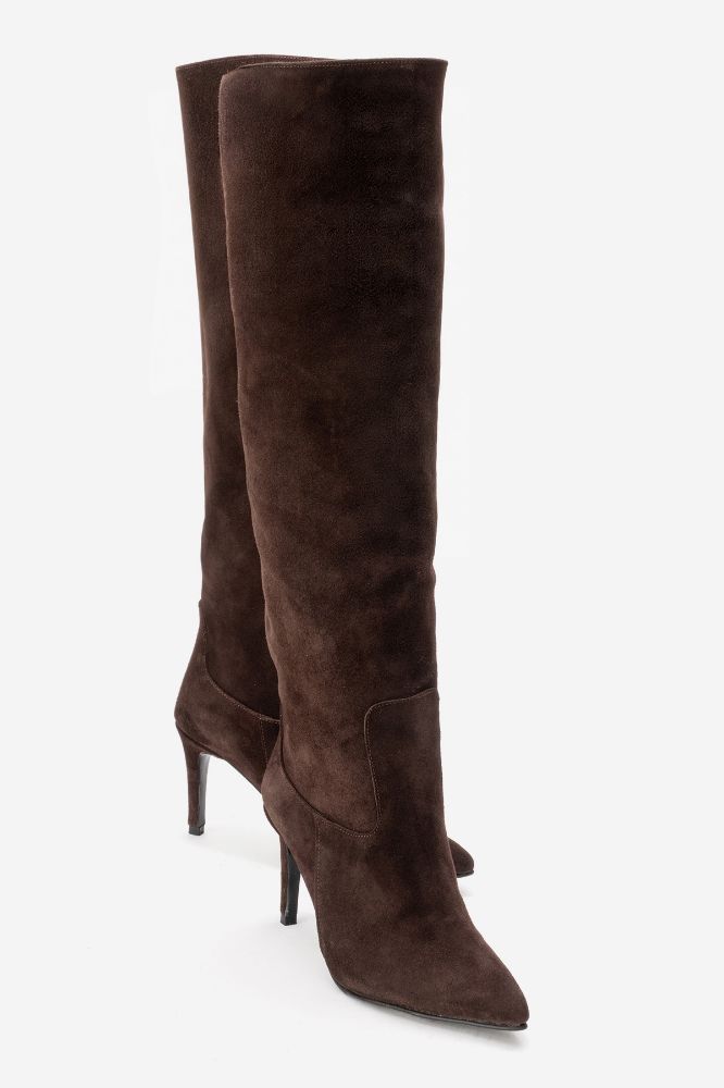kadin-deri-ince-topuklu-diz-ustu-cizme-KAHVE SUET-LOOK305-0102251_0