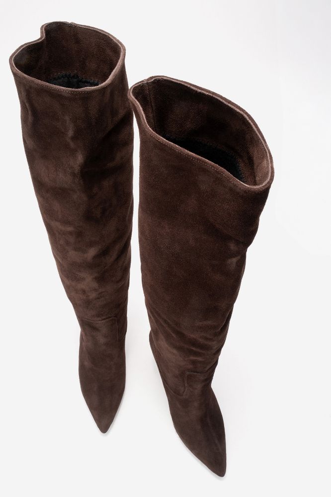 kadin-deri-ince-topuklu-diz-ustu-cizme-KAHVE SUET-LOOK305-0102254_0
