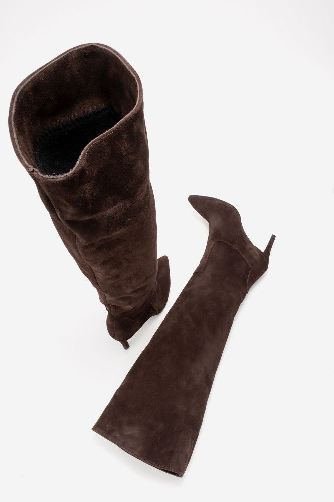kadin-deri-ince-topuklu-diz-ustu-cizme-KAHVE SUET-LOOK305-0102255_0
