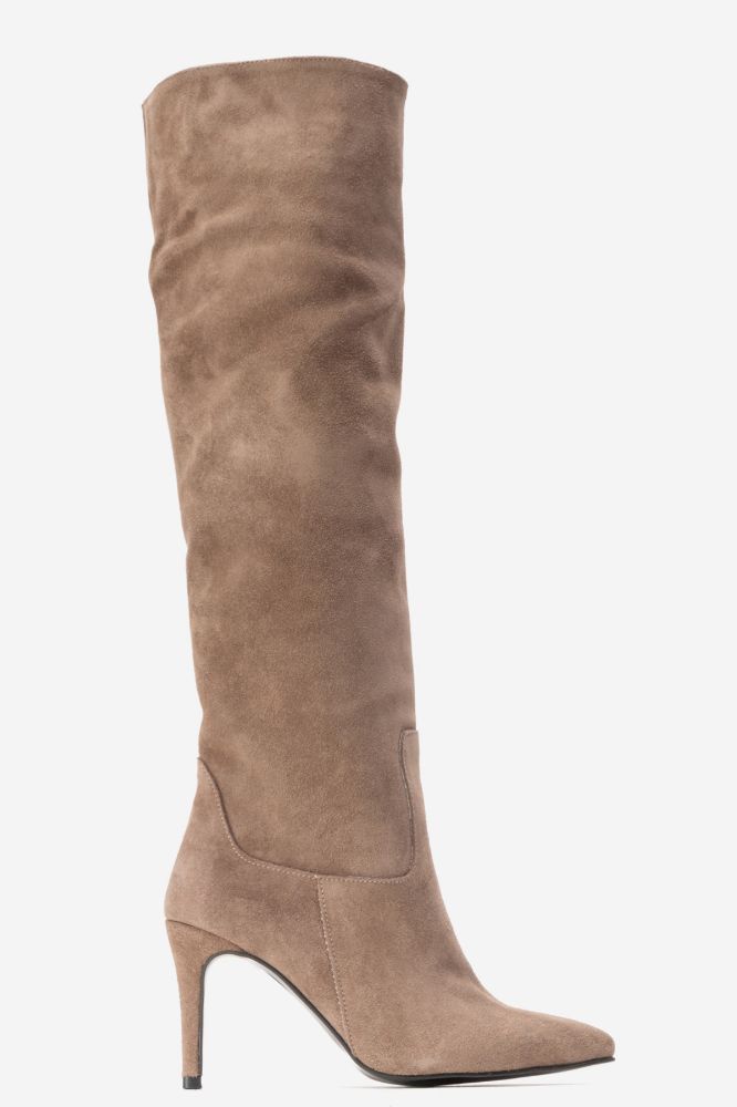 kadin-deri-ince-topuklu-diz-ustu-cizme-VIZON SUET-LOOK305-0102256_0