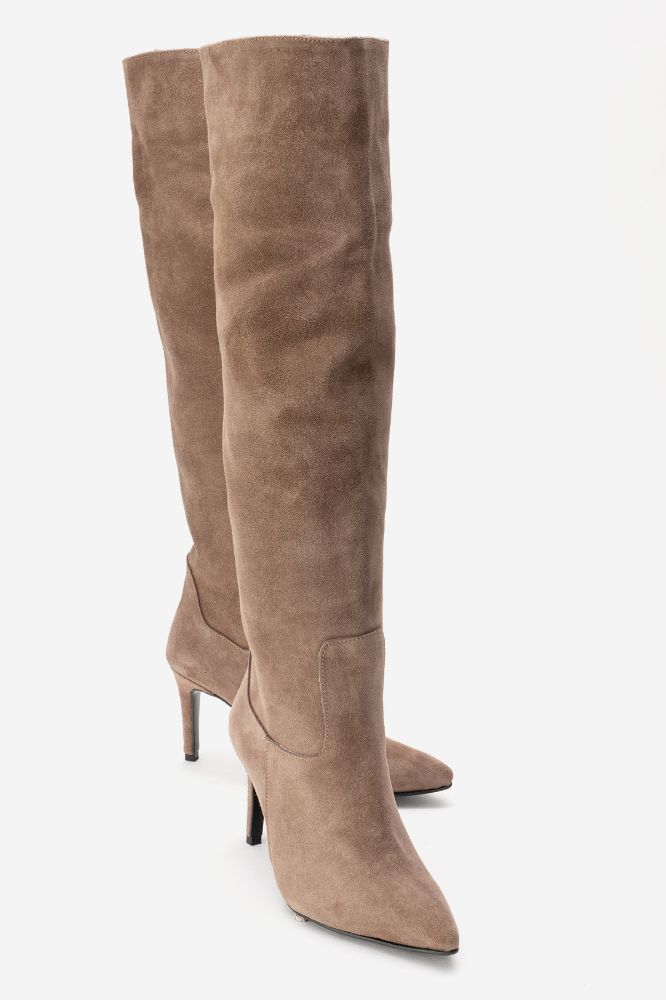 kadin-deri-ince-topuklu-diz-ustu-cizme-VIZON SUET-LOOK305-0102257_0