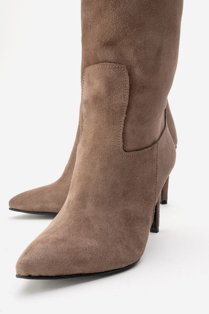 kadin-deri-ince-topuklu-diz-ustu-cizme-VIZON SUET-LOOK305-0102258_0