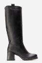 Kadın Deri Topuklu Çizme SIYAH MON3140