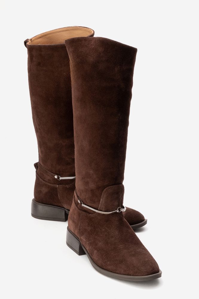 kadin-deri-cizme-KAHVE SUET-MON3610-0102281_0