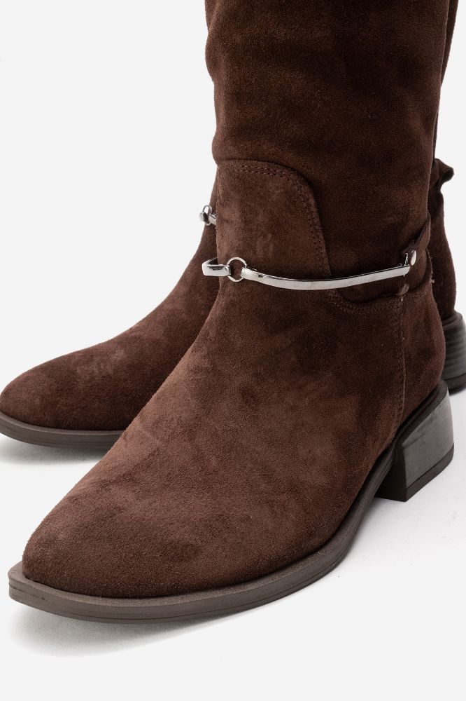 kadin-deri-cizme-KAHVE SUET-MON3610-0102282_0