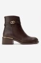 Kadın Deri Topuklu Bot KAHVE PNC1486