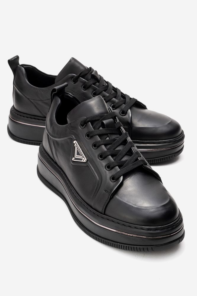 Erkek Deri Casual Ayakkabı SIYAH VLK2183 resmi