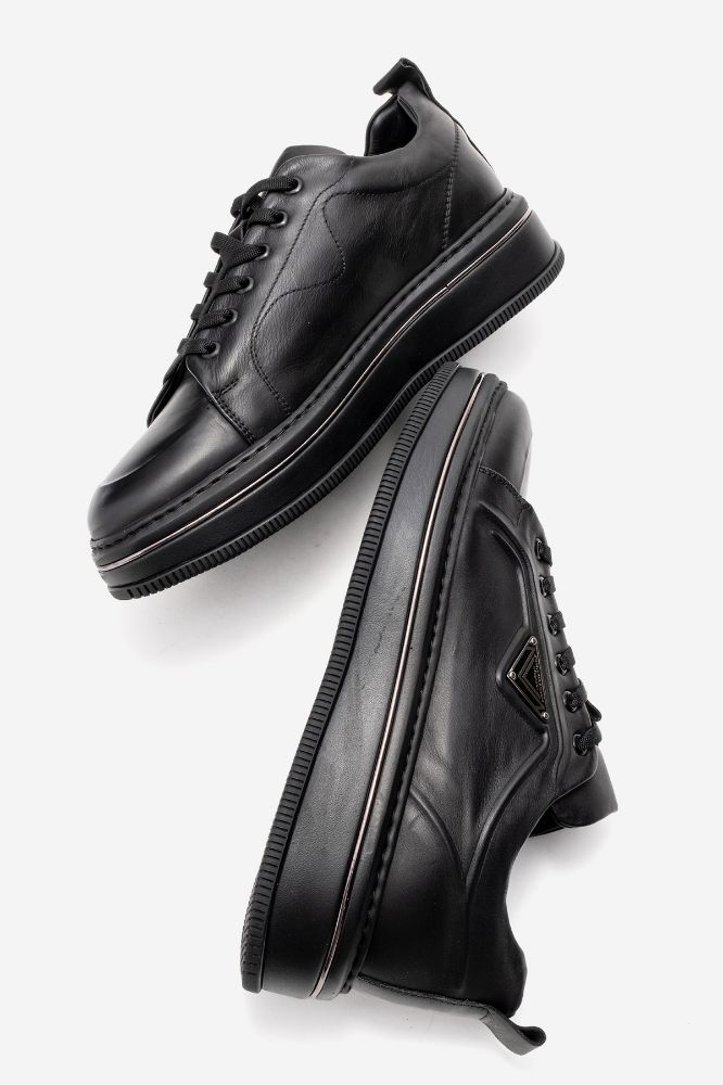 Erkek Deri Casual Ayakkabı SIYAH VLK2183 resmi