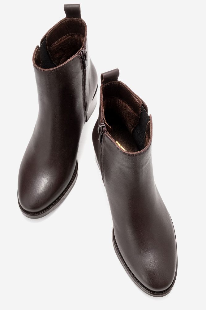 Kadın Deri Topuklu Bot KAHVE PNC635 resmi