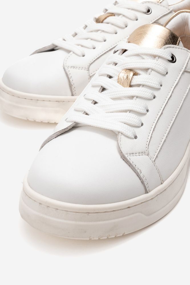 Kadın Deri Sneaker Ayakkabı BEYAZ ALTIN  PNC1393 resmi