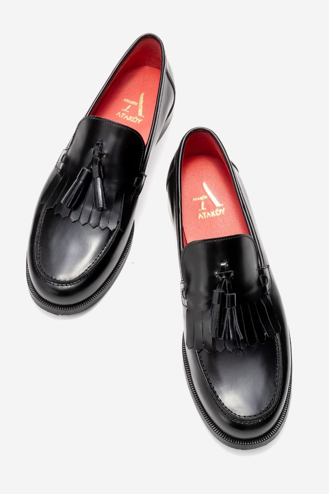 Kadın Deri Loafer Ayakkabı SIYAH ACMA PNC1423 resmi