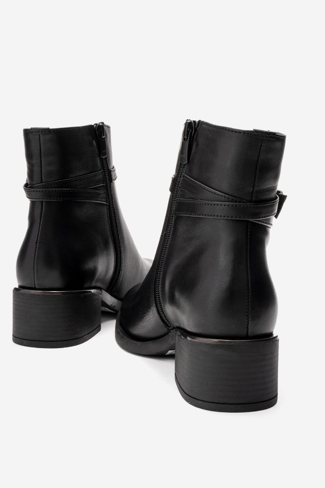 Kadın Deri Topuklu Bot SIYAH PNC1486 resmi