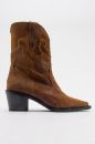 Kadın Deri Western Topuklu Bot KAHVE SUET PNC1084
