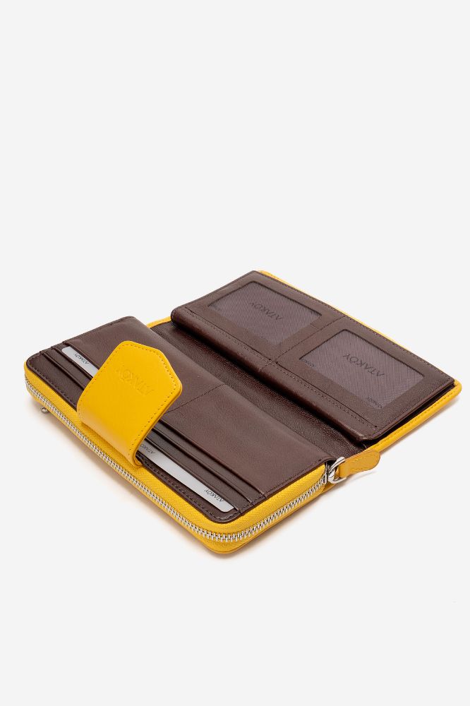 Kadın Deri Cüzdan SARI ENS9702 resmi