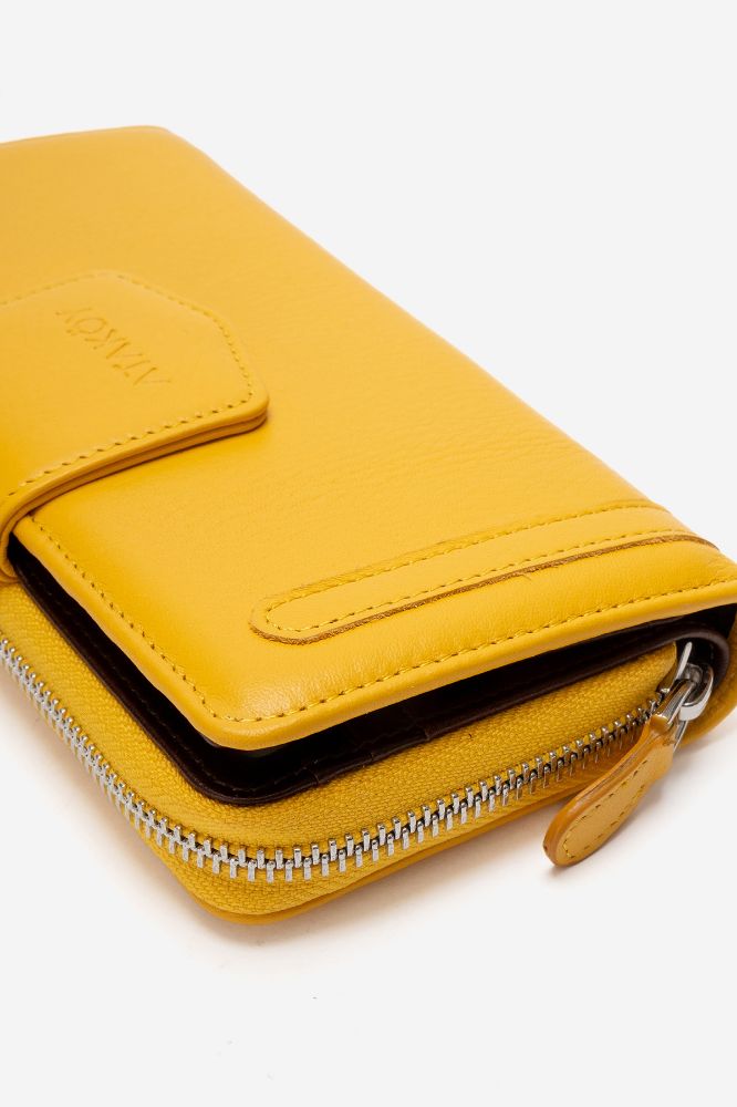 Kadın Deri Cüzdan SARI ENS9702 resmi