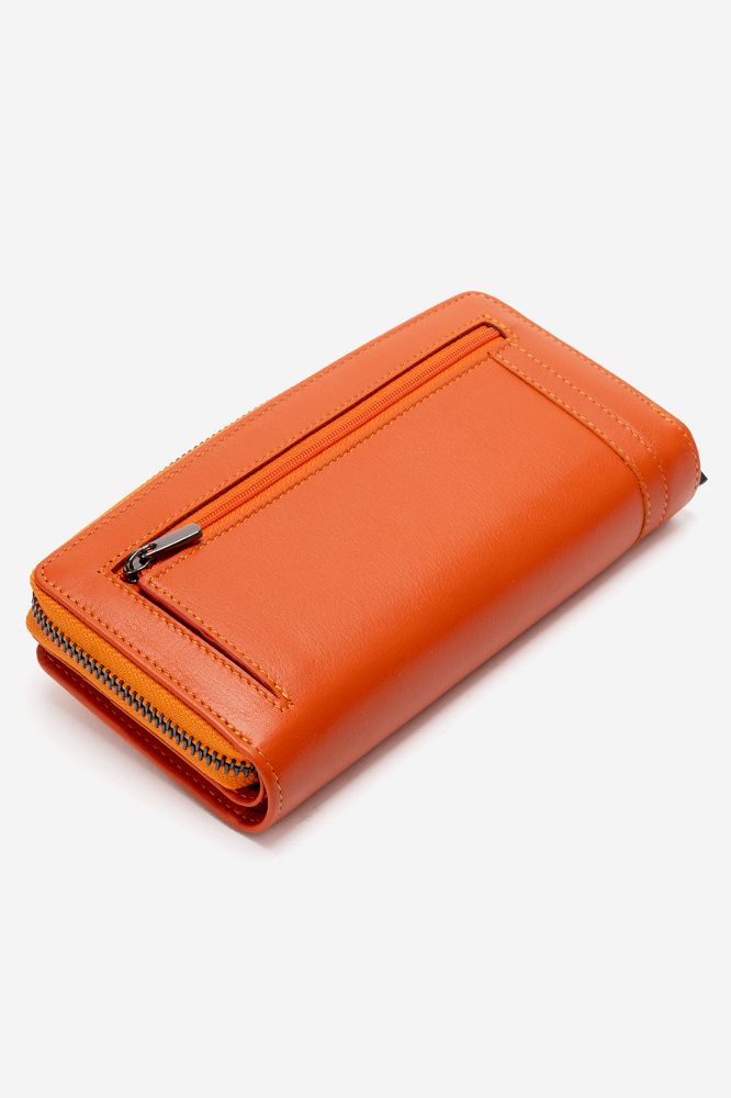 Kadın Deri Cüzdan TURUNCU ENS9702 resmi