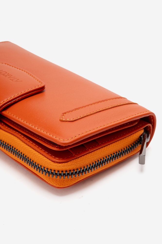 Kadın Deri Cüzdan TURUNCU ENS9702 resmi