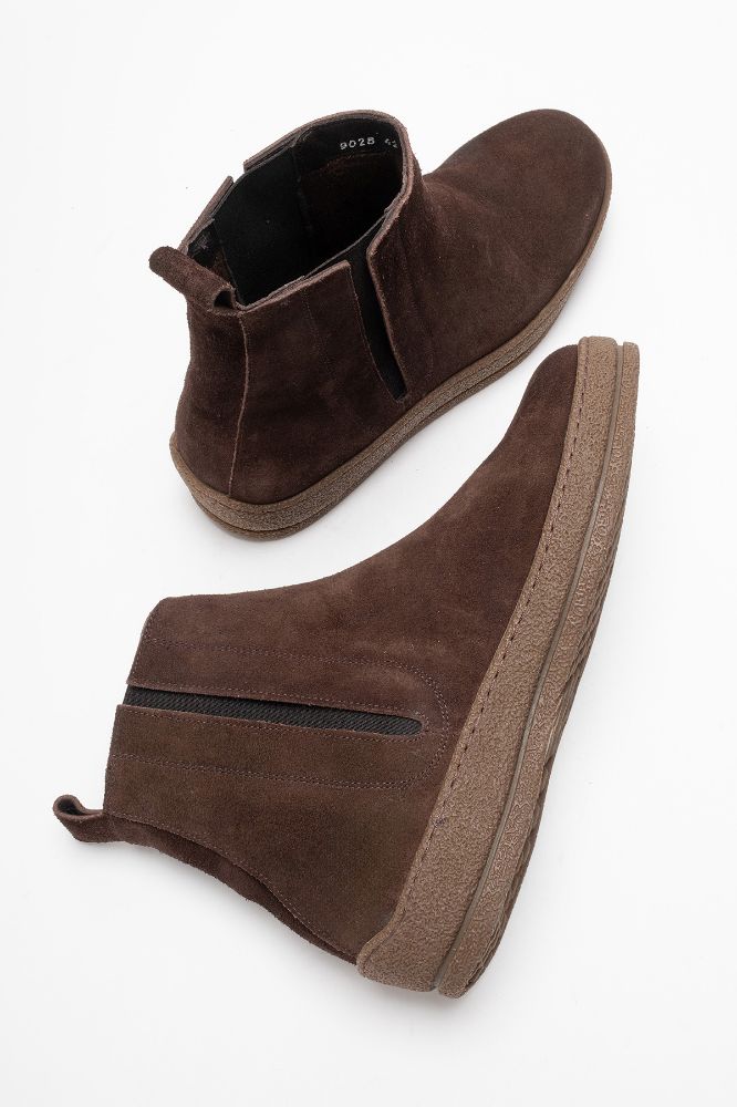 erkek-deri-bilekte-lastikli-bot-KAHVE SUET-GLR9028-0102947_0