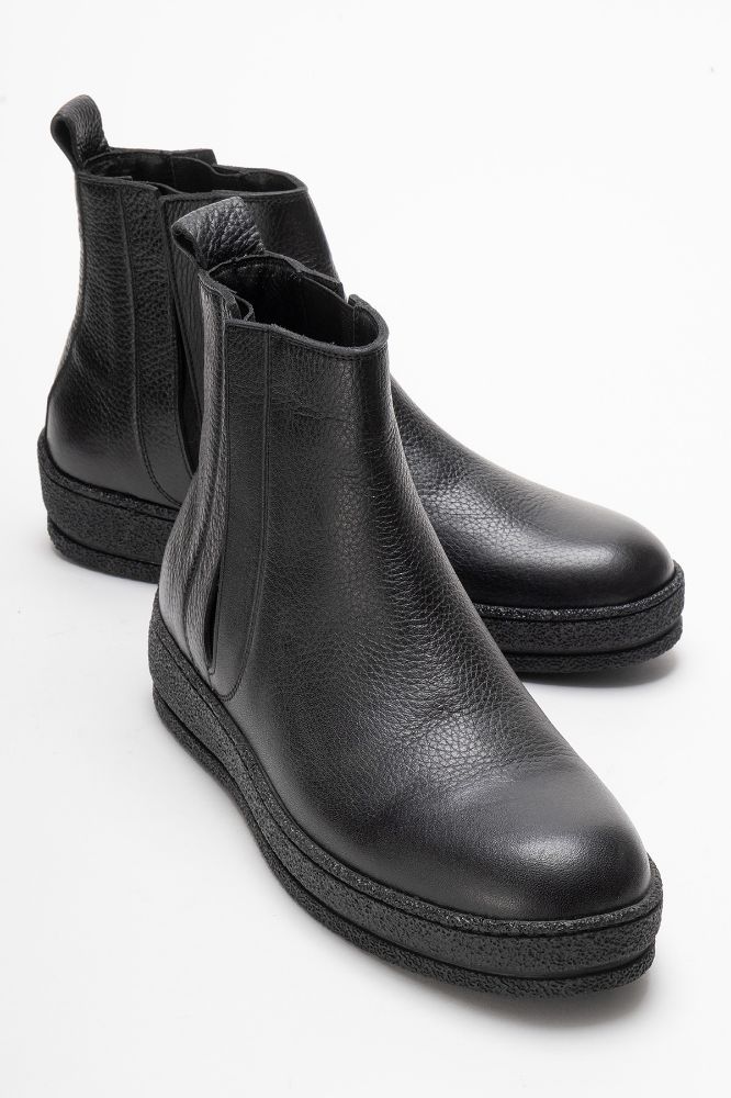 erkek-deri-bilekte-lastikli-bot-SIYAH FLOTER-GLR9028-0102955_0