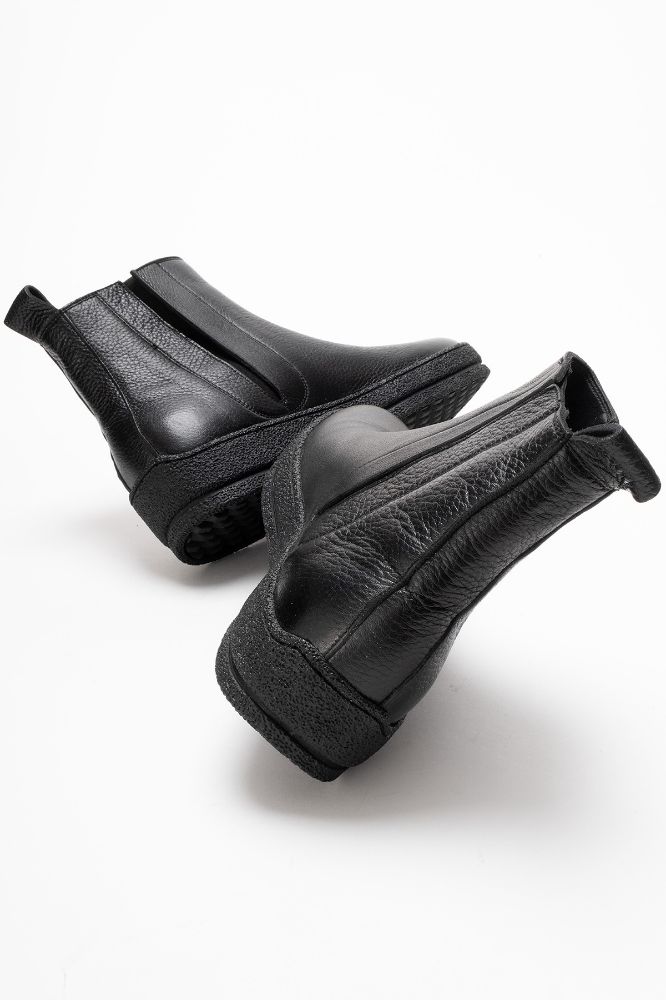 erkek-deri-bilekte-lastikli-bot-SIYAH FLOTER-GLR9028-0102957_0