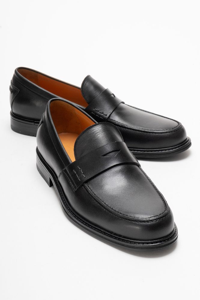 Erkek Deri Loafer Ayakkabı SIYAH GLR9514 resmi