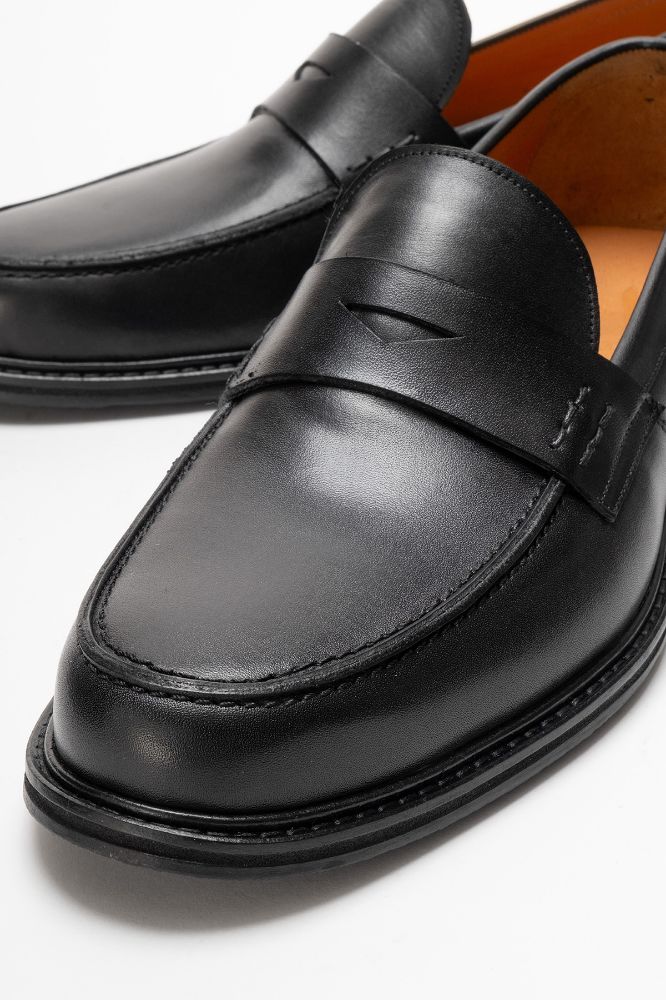 Erkek Deri Loafer Ayakkabı SIYAH GLR9514 resmi