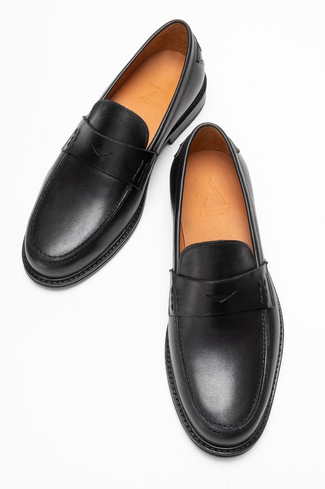 Erkek Deri Loafer Ayakkabı SIYAH GLR9514 resmi